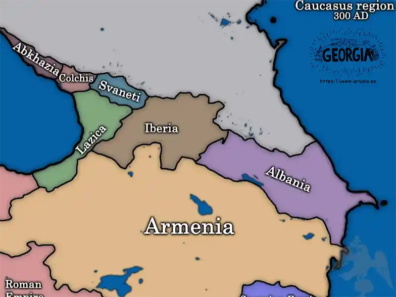 Карта древней Албании